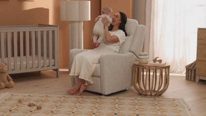 Henry Electric Recliner Glider Chair with USB in Eggshell