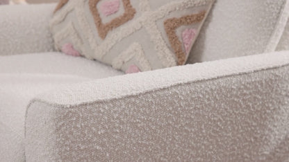 Felix Recliner Glider Nursery Chair in Vanilla Bouclé