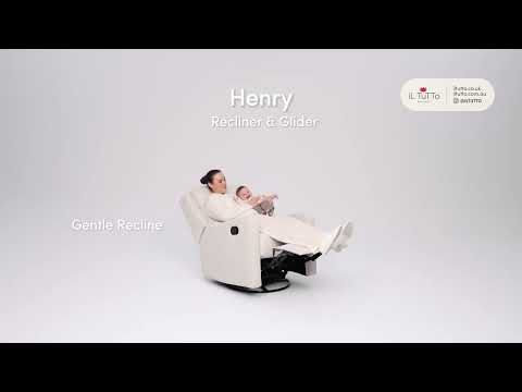 Henry Recliner Glider Chair in Eggshell