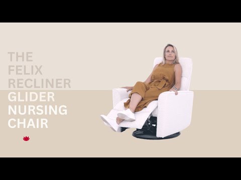 Felix Recliner Glider Nursery Chair in Egg Shell