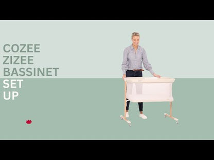 Zizee Bassinet in Scandi Walnut and Ecru