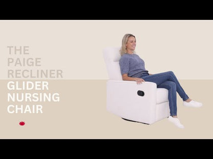 Paige Recliner Glider Chair in Egg Shell