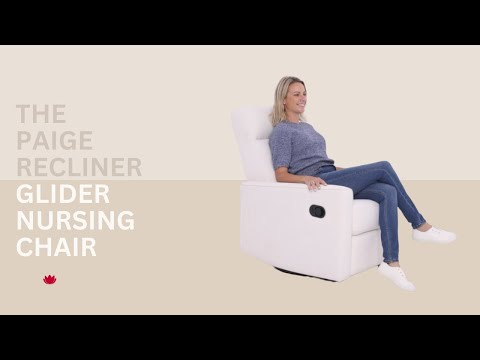 Paige Recliner Glider Chair in Egg Shell