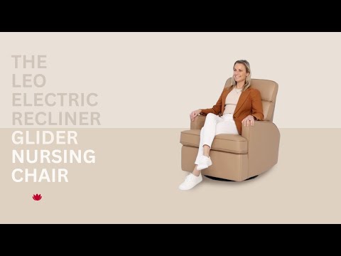 Leo Electric Recliner Glider Chair with USB in Tan Leather