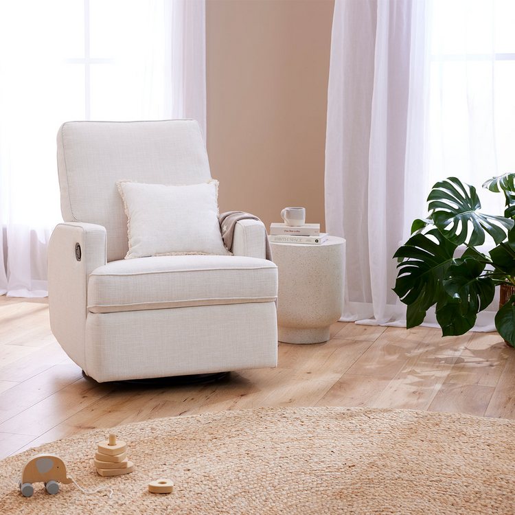 Quinn Recliner Glider Nursery Chair in Coastal Sand iL Tutto