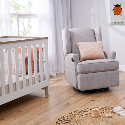 Chelsea Recliner Glider Nursery Chair in Grey Frost
