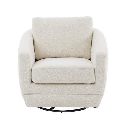 Lulu Glider Chair in Vanilla Bouclé