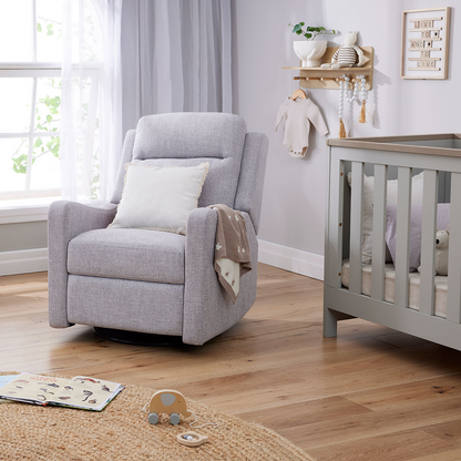 Henry Electric Recliner Glider Chair with USB in Pure Grey