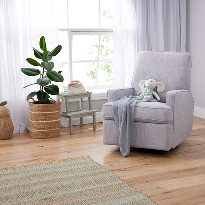 Quinn Recliner Glider Nursery Chair in Pure Grey