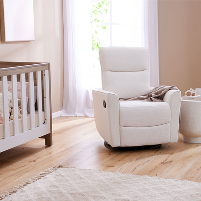 Felix Recliner Glider Nursery Chair in Sea Shell
