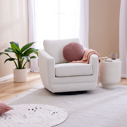 Lulu Glider Chair in Vanilla Bouclé