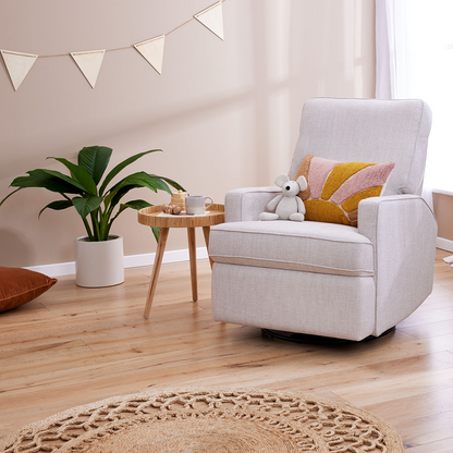 Quinn Recliner Glider Nursery Chair in Egg Shell