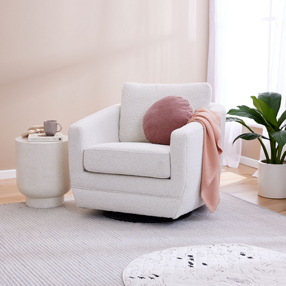 Lulu Glider Chair in Vanilla Bouclé