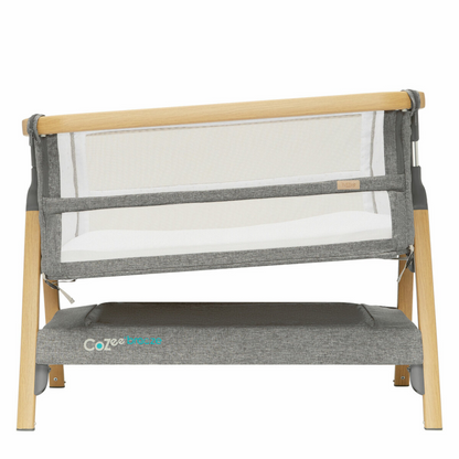 CoZee Breeze Plus Co-sleeping Bassinet with Rocking Legs in Oak Charcoal