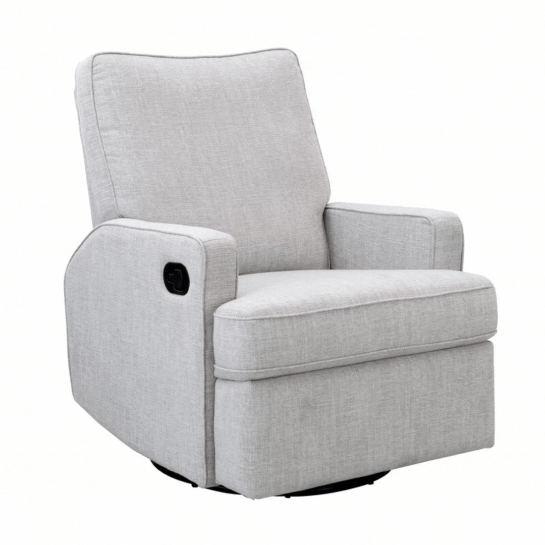 Quinn Glider Recliner Chair in Pure Grey iL Tutto