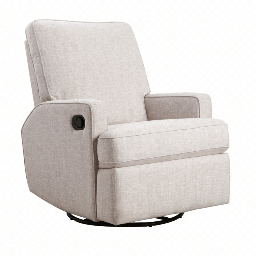 Quinn Glider Recliner Chair in Egg Shell iL Tutto