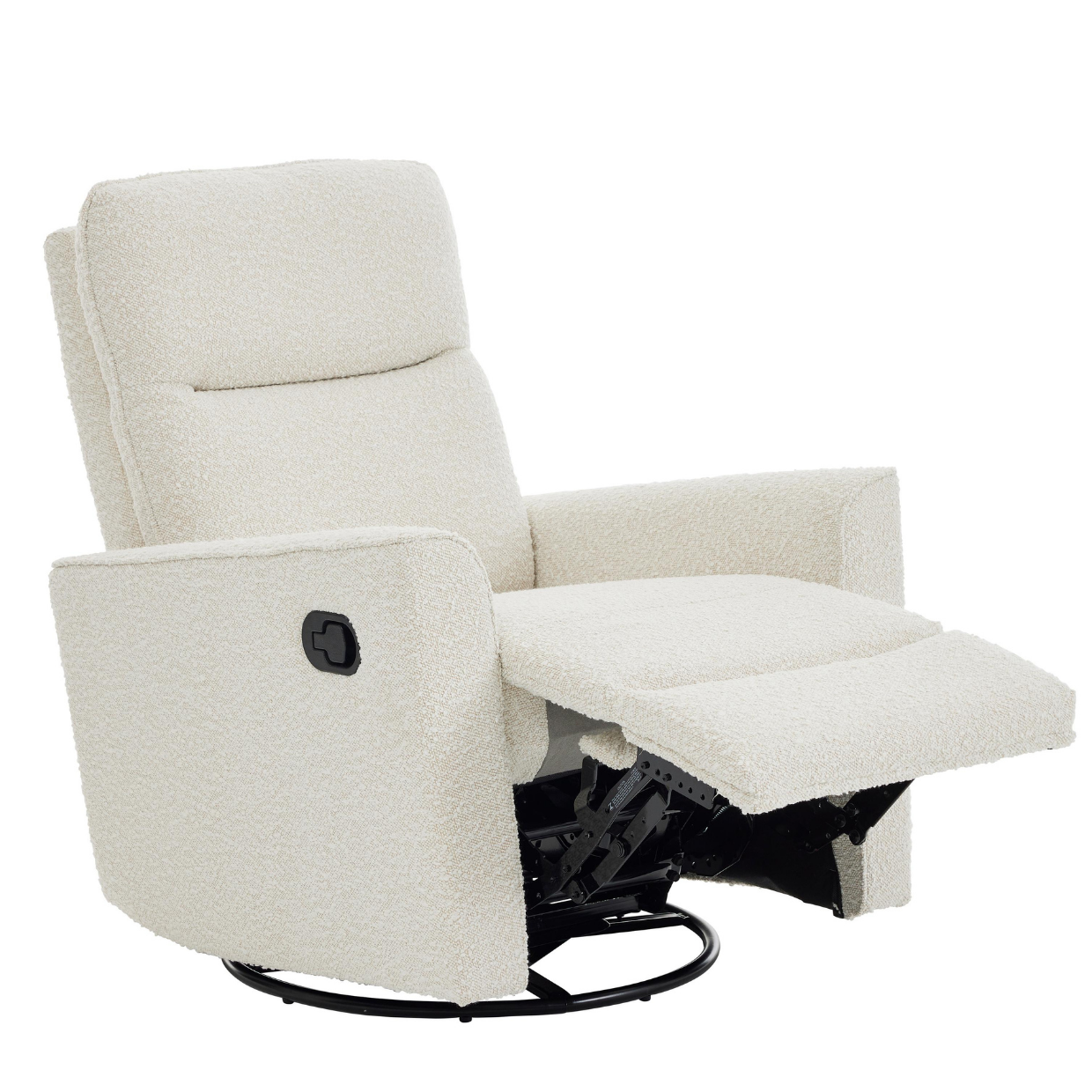 Felix Recliner Glider Nursery Chair in Vanilla Bouclé