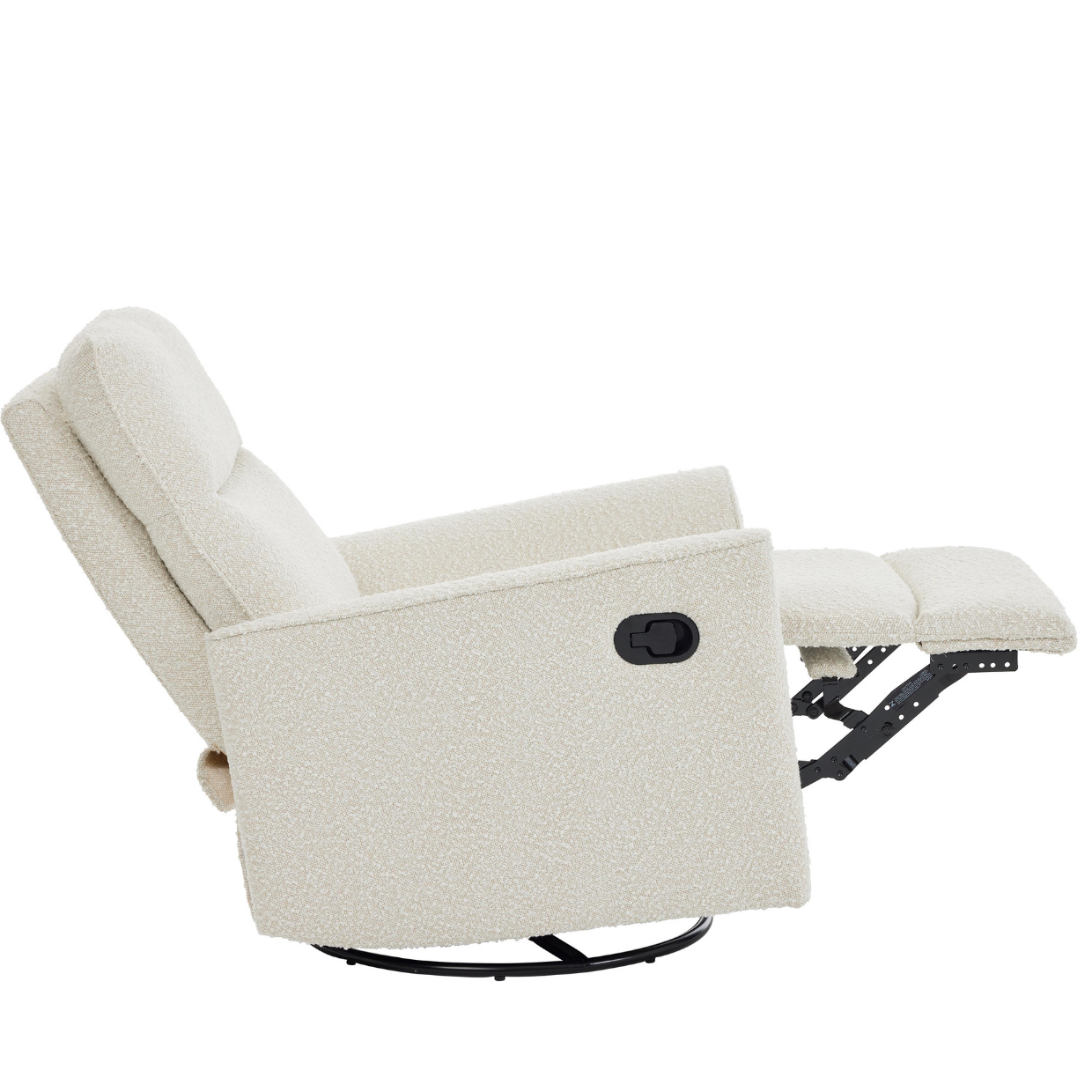 Felix Recliner Glider Nursery Chair in Vanilla Bouclé