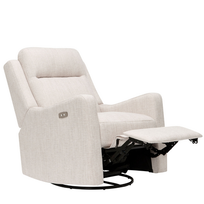 Henry Electric Recliner Glider Chair with USB in Egg Shell