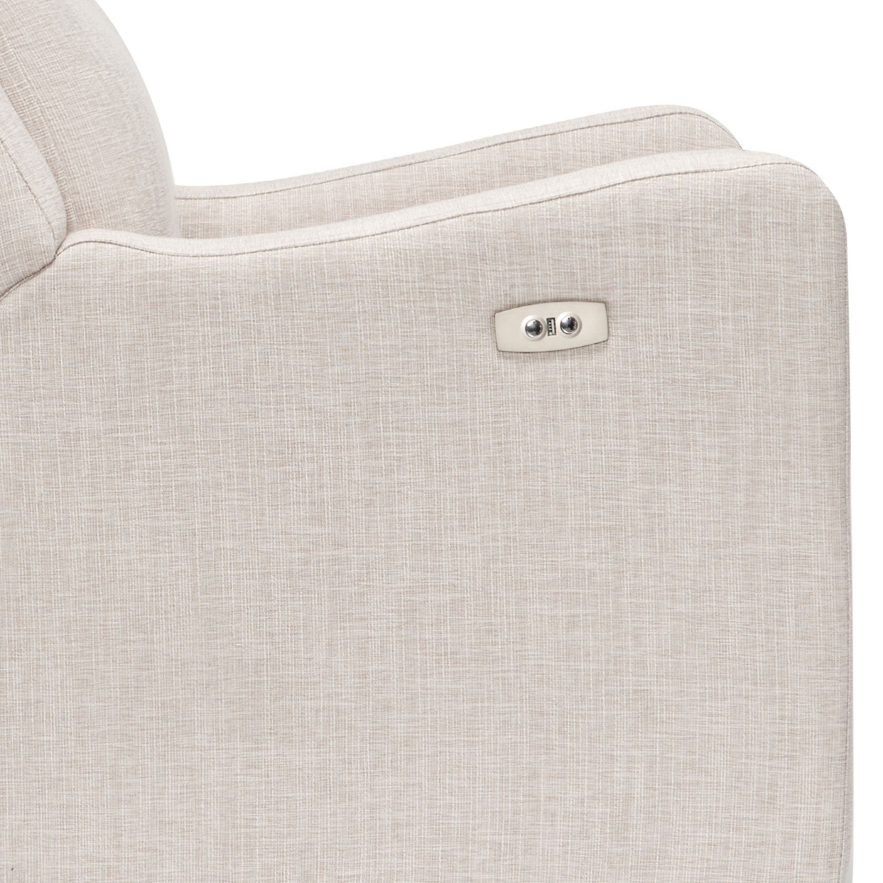Henry Electric Recliner Glider Chair with USB in Egg Shell