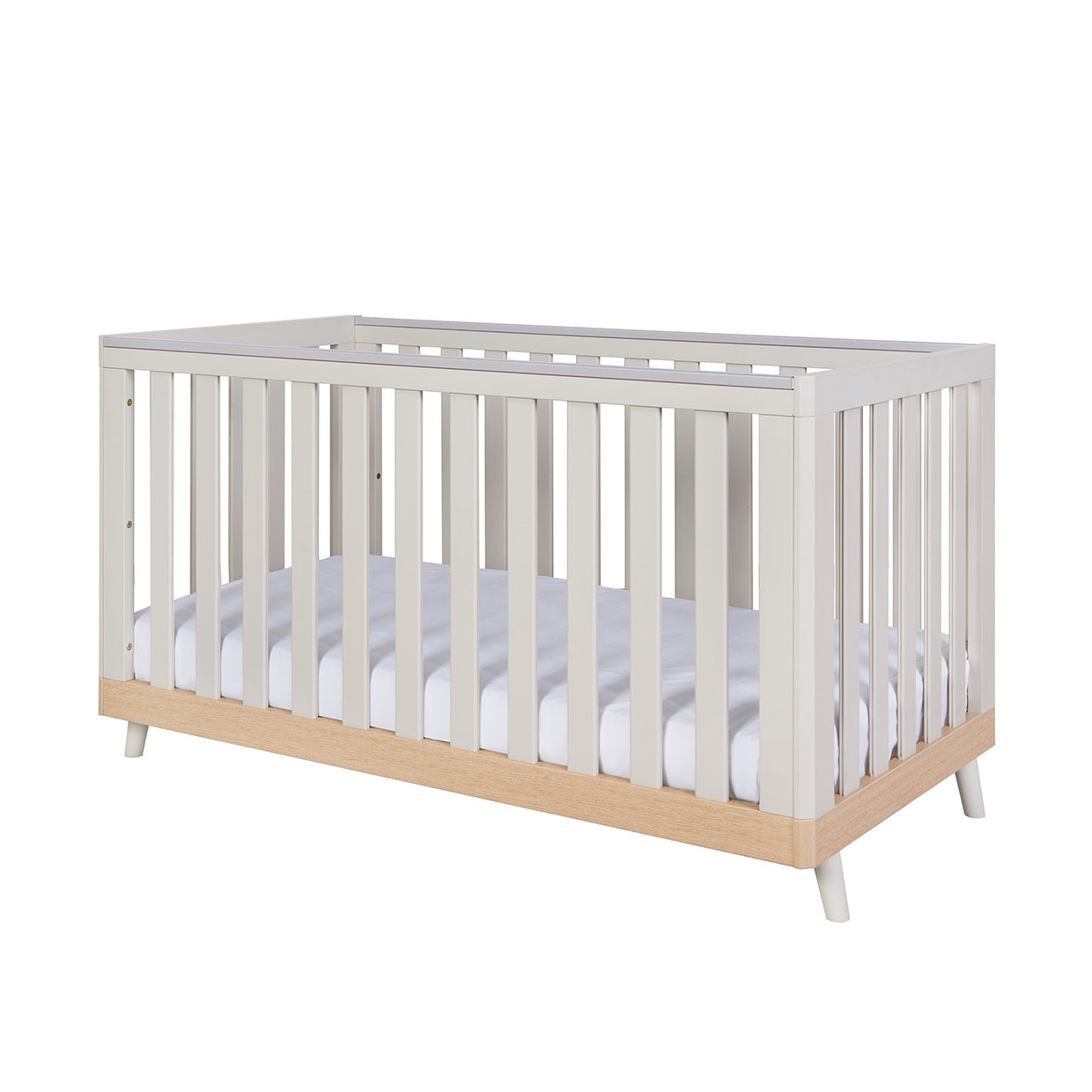 Hygge Cot Bed in Light Oak/White Sand IL Tutto iL Tutto