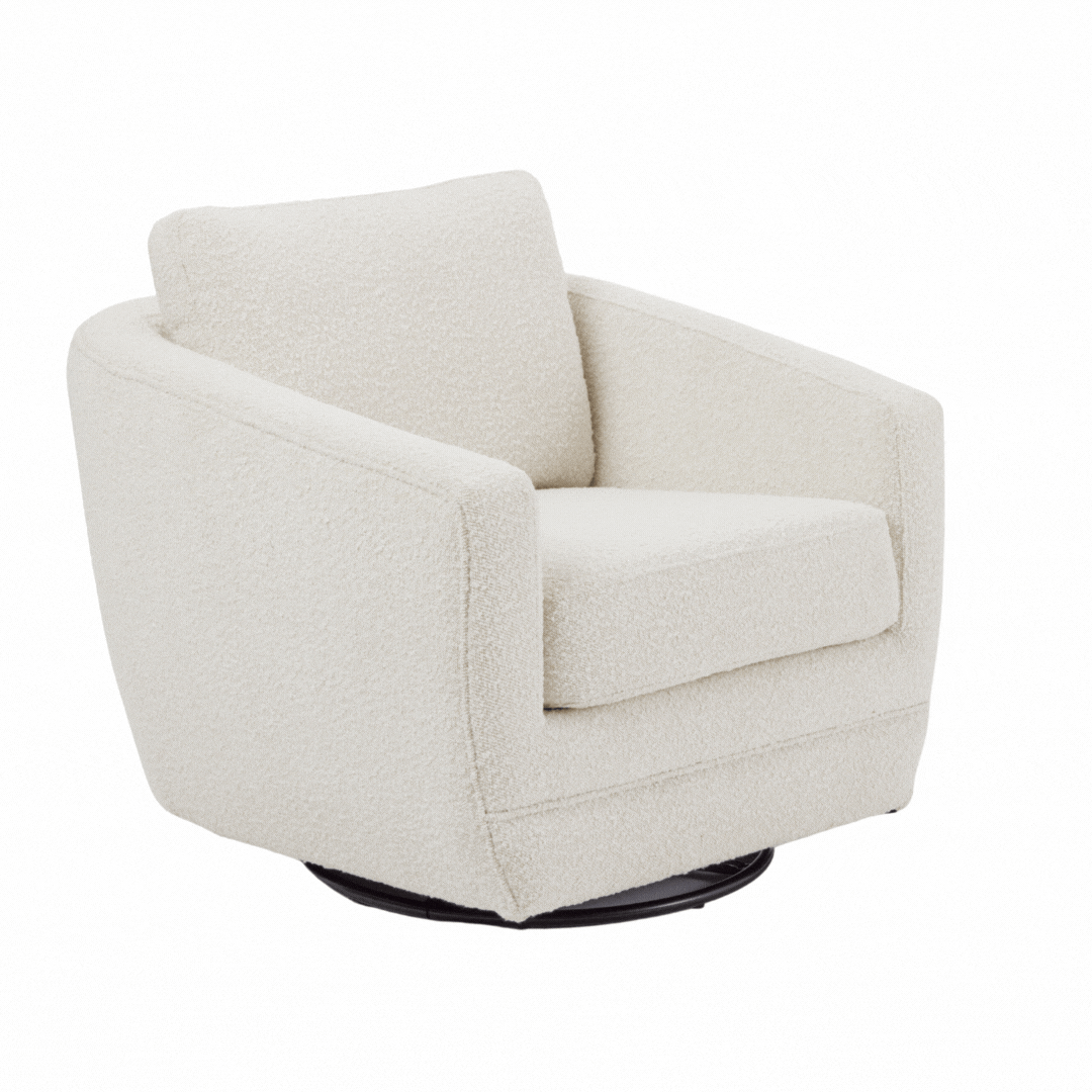 Lulu Glider Chair in Vanilla Bouclé