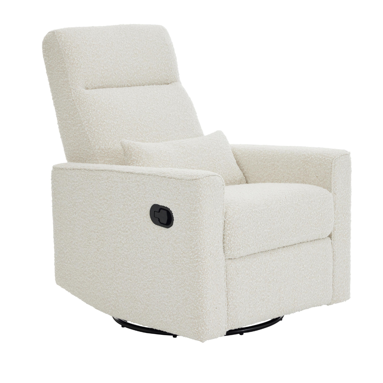 Paige Recliner Glider Chair in Vanilla Bouclé