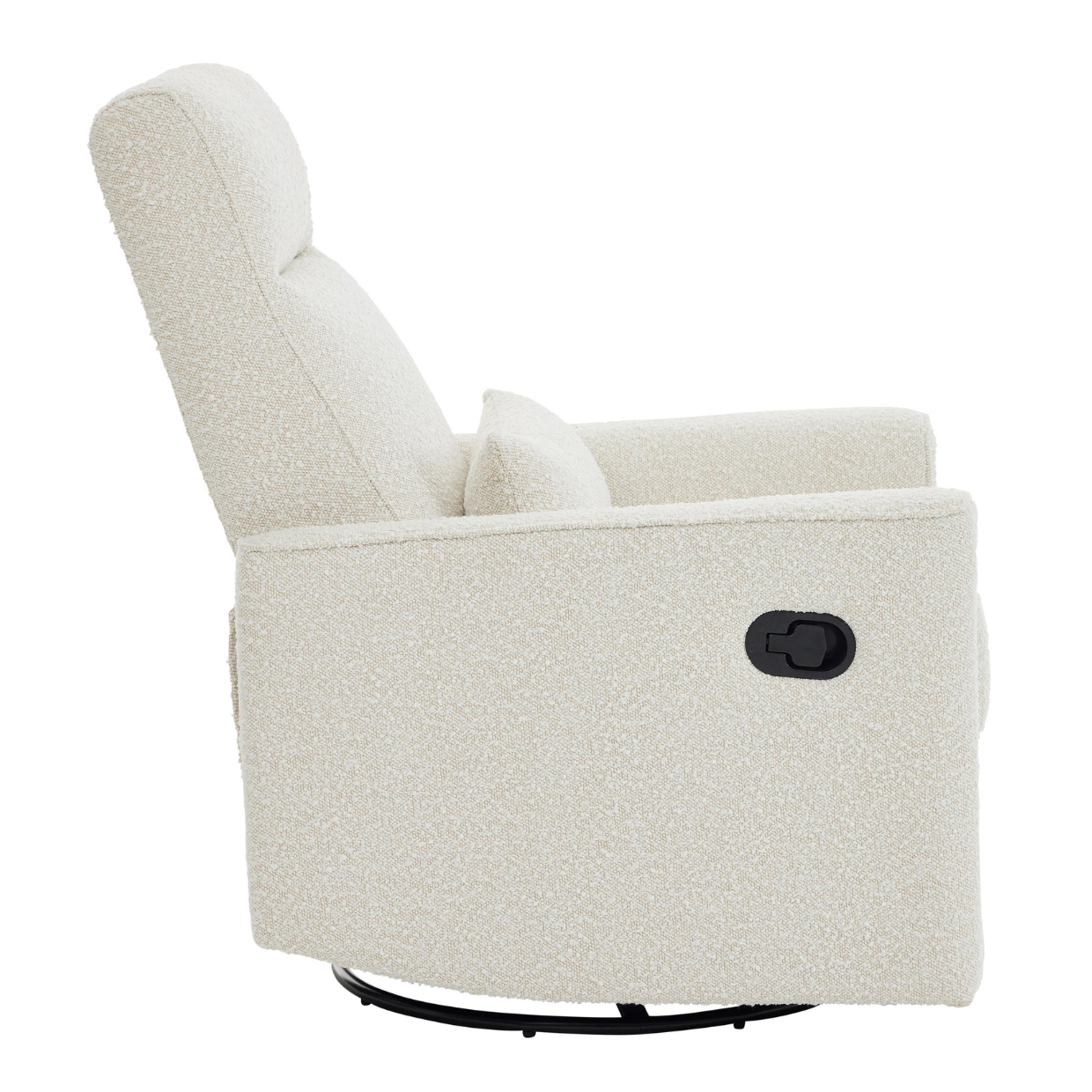 Paige Glider Recliner Chair in Vanilla Boucle iL Tutto