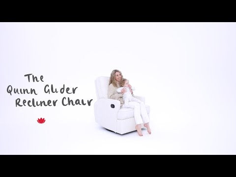 Quinn Recliner Glider Nursery Chair in Pure Grey