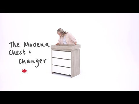 Modena Chest and Changer in Oak White